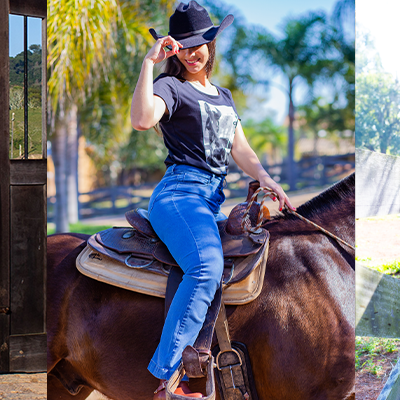 3 mulheres com 3 modelos diferentes de calça jeans maragata